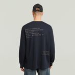 G-STAR® Back Embro Text Loose T-Shirt Dark blue