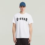 G-STAR® Felt Logo T-Shirt Weiß