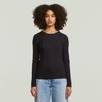 G-STAR® A-Line Slim Rib T-Shirt Black