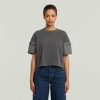 G-STAR® Washed Mix Boxy Cropped T-Shirt Schwarz