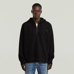 G-STAR® Script Half Zip Hoodie Black