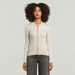 G-STAR® Pull 3D Biker Knit Slim Full Zip Multi couleur