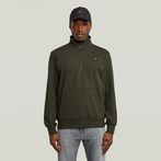 G-STAR® Half Zip Sweatshirt Label Badge Grau