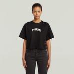G-STAR® Felt Logo Boxy T-Shirt Schwarz