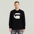 G-STAR® G Logo Relaxed Knit Pullover Black