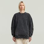 G-STAR® Washed 3D Mix Oversized Sweater Black