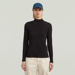 G-STAR® A-Line Slim Mock T-Shirt Schwarz