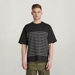 G-STAR® Text Stripe Boxy T-Shirt Black