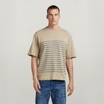 G-STAR® Text Stripe Boxy T-Shirt Beige