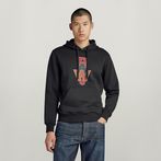 G-STAR® Graphic Hooded Sweater Black