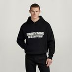 G-STAR® Graphic Loose Knitted Hoodie Black