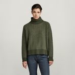 G-STAR® Knitted Turtleneck Sweater Structure Loose Green