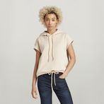 G-STAR® Relaxed Short Sleeve Hoodie Beige