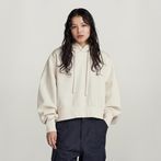 G-STAR® Oversized Cropped Hoodie Beige