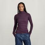 G-STAR® Slim Rib Mock Top Purple