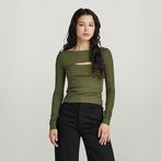 G-STAR® Cut-Out Slim Boat Top Green