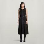 G-STAR® Corset Flare Dress Sleeveless Black