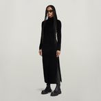 G-STAR® Velvet Slit Dress Black