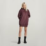 G-STAR® Flock Hooded Sweat Dress Red
