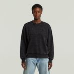 G-STAR® Washed A Line Script Sweater Black