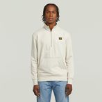 G-STAR® Half Zip Sweater Label Badge White