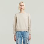 G-STAR® Logo Crew Sweater Beige