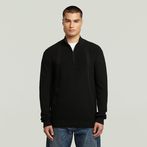 G-STAR® Structure Half Zip Knit Black