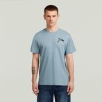 G-STAR® T-shirt Script Bleu clair