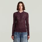 G-STAR® Pointelle Slim Polo Knit Red