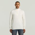 G-STAR® Half Zip Knitted Sweater Beige