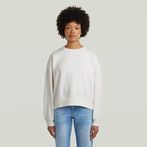 G-STAR® Premium Core Cropped Loose Sweater White