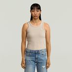 G-STAR® Ribbed Tanktop Beige