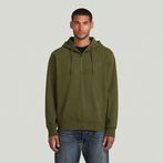 G-STAR® Script Half Zip Hoodie Sweater Green
