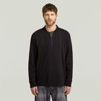 G-STAR® Tweeter A-Line Half Zip T-Shirt Schwarz