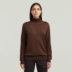 G-STAR® Core Roll Neck Knit Brown