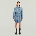 G-STAR® Belted Overhemdjurk Midden blauw