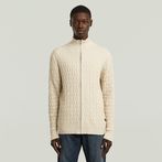 G-STAR® Chain Structure Cardigan Knit White