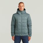 G-STAR® Meefic Quilted Hooded Jacke Grau