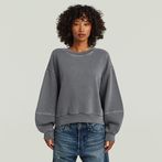 G-STAR® Overdyed Big Sleeve Oversized Sweater Grau