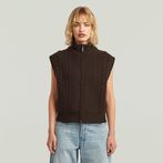 G-STAR® Cable Full Zip Vest Knit Brown