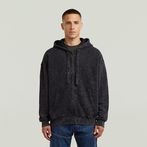 G-STAR® Washed Loose Full Zip Hoodie Schwarz