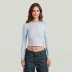 G-STAR® Cropped Mock Slim Top Light blue