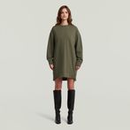 G-STAR® Biker Zip Sweater Dress Green