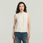 G-STAR® Top Stand-Up Collar Sleeveless Blanc
