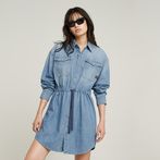 G-STAR® Relaxed Drawcord Denim Dress Light blue