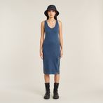 G-STAR® Overdyed Asymmetric Zip Kleid Mittelblau