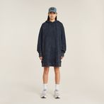 G-STAR® Loose Overdyed Hooded Sweater Dress Dark blue