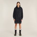 G-STAR® Loose Overdyed Hooded Sweater Dress Black