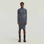 G-STAR® Vestido Washed Slim Rib Azul oscuro