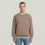 G-STAR® Logo Overdyed Sweater Brown